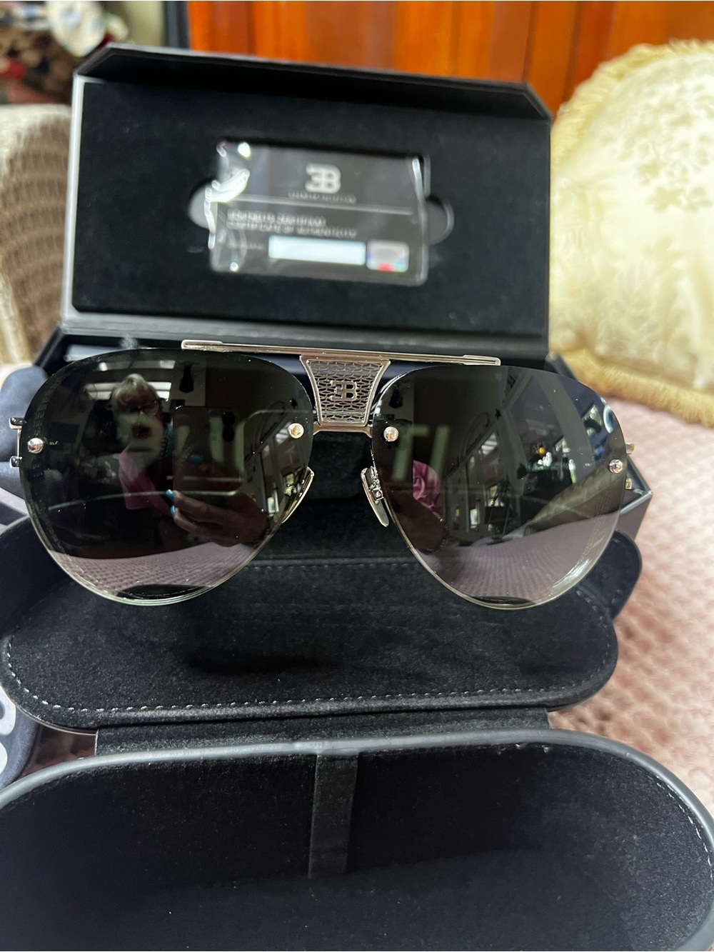 Bugatti 05 AS/GM Luxury Aviator Sunglasses New Full Set COA